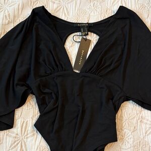 Reserved Elegant Black Bodysuit